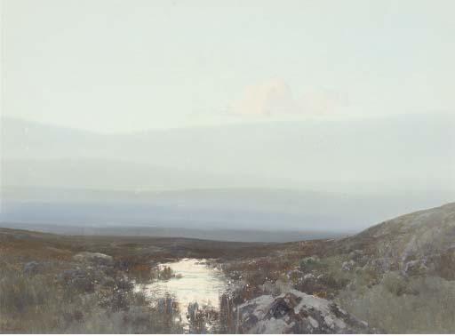 Frederick John Widgery - A hazy day on the moor