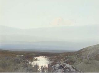 Frederick John Widgery - A hazy day on the moor