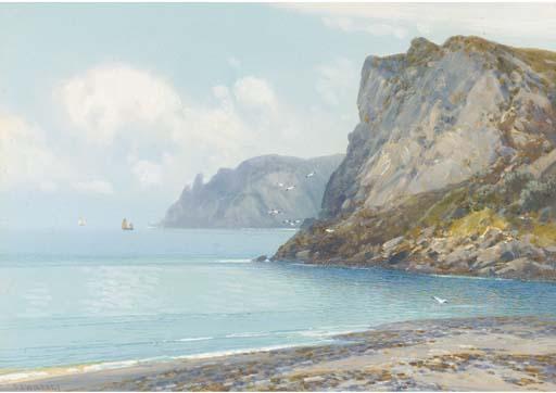 Frederick John Widgery - Beer Cliffs From Seaton Beach