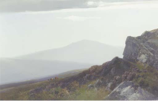 Frederick John Widgery - Cattle Grazing On Dartmoor