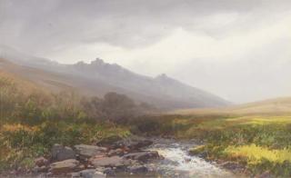 Frederick John Widgery - The West Okement, Dartmoor