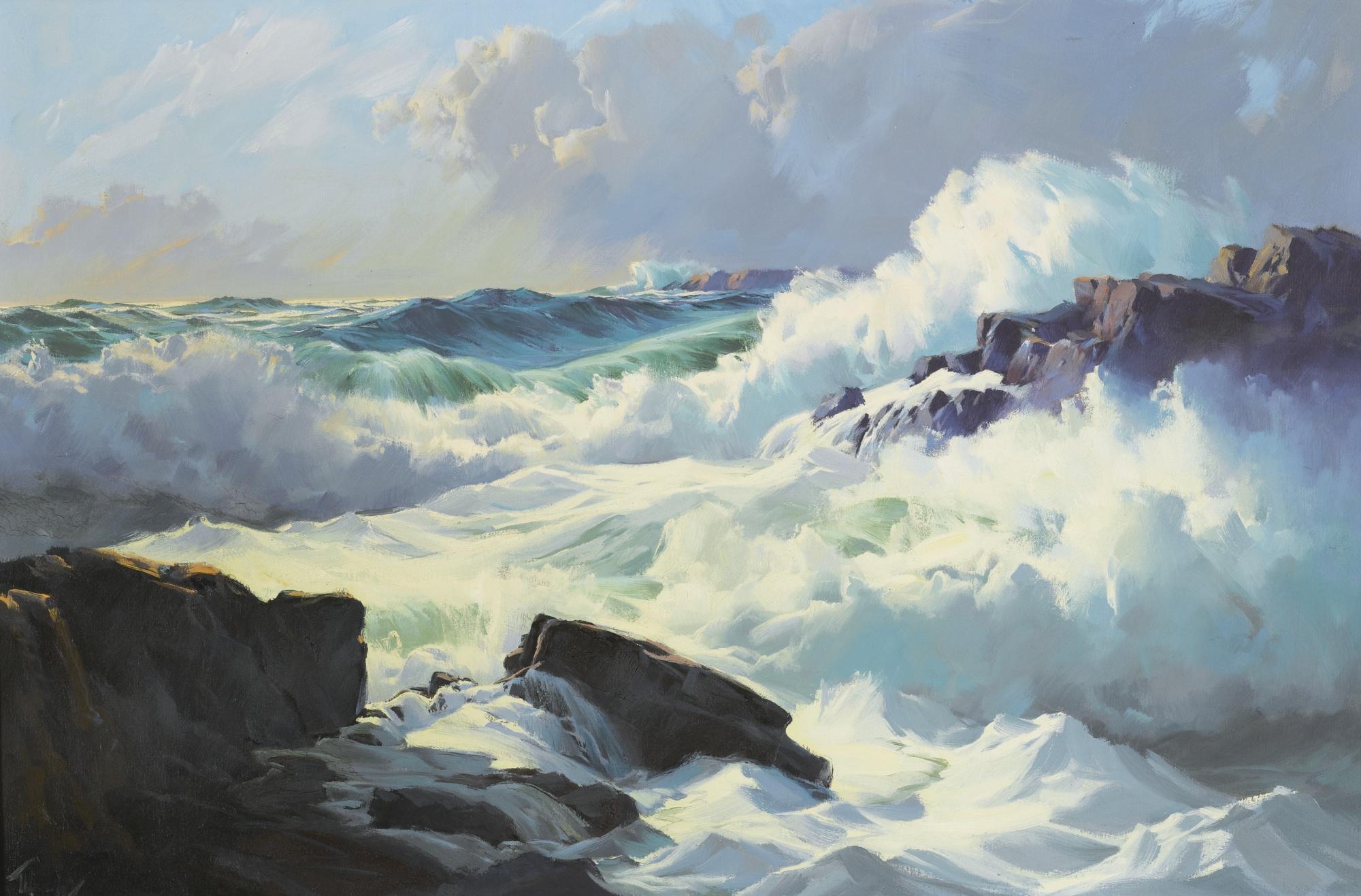Frederick Judd Waugh - Breaking Surf