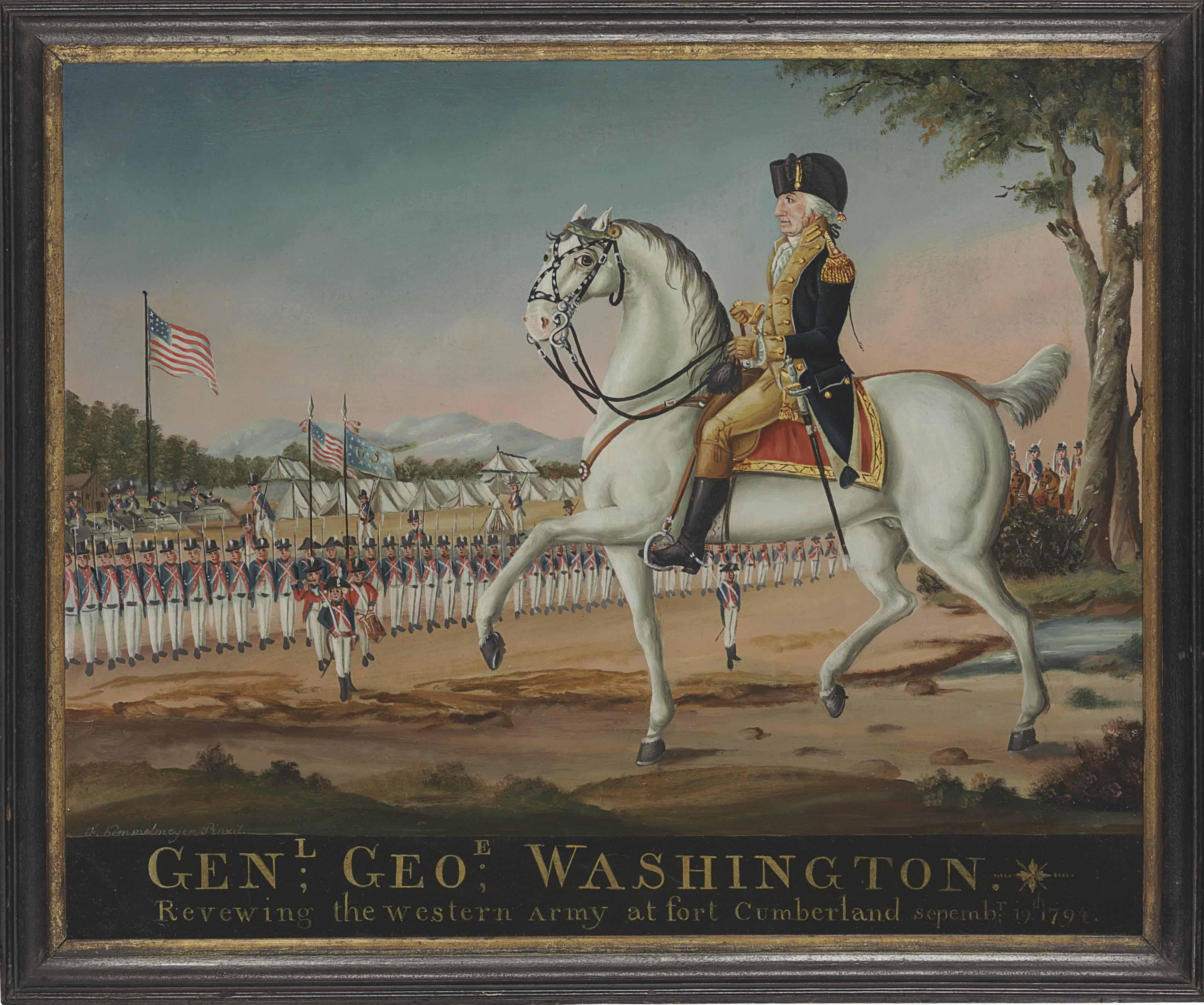 Frederick Kemmelmeyer - General George Washington: Reviewing The Western Army At Fort Cumberland, Circa 1800