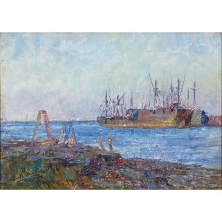 Frederick Mccubbin - Australian Battleship In The Harbour