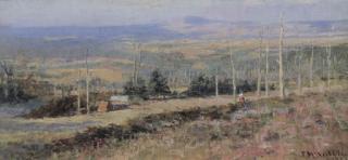 Frederick Mccubbin - Figure on a Hillside in a Summer Landscape