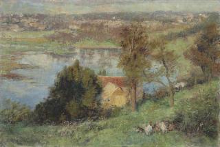 Frederick Mccubbin - The Yarra From Kensington Road, South Yarra