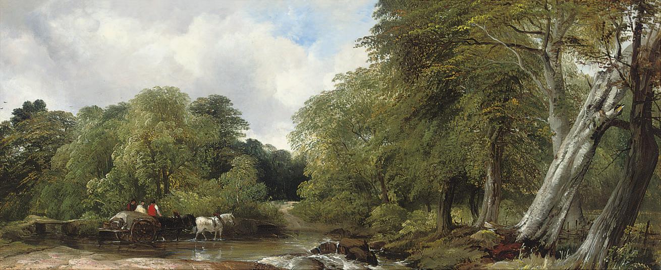Frederick Richard Lee, R.A. - A Woody River Scene