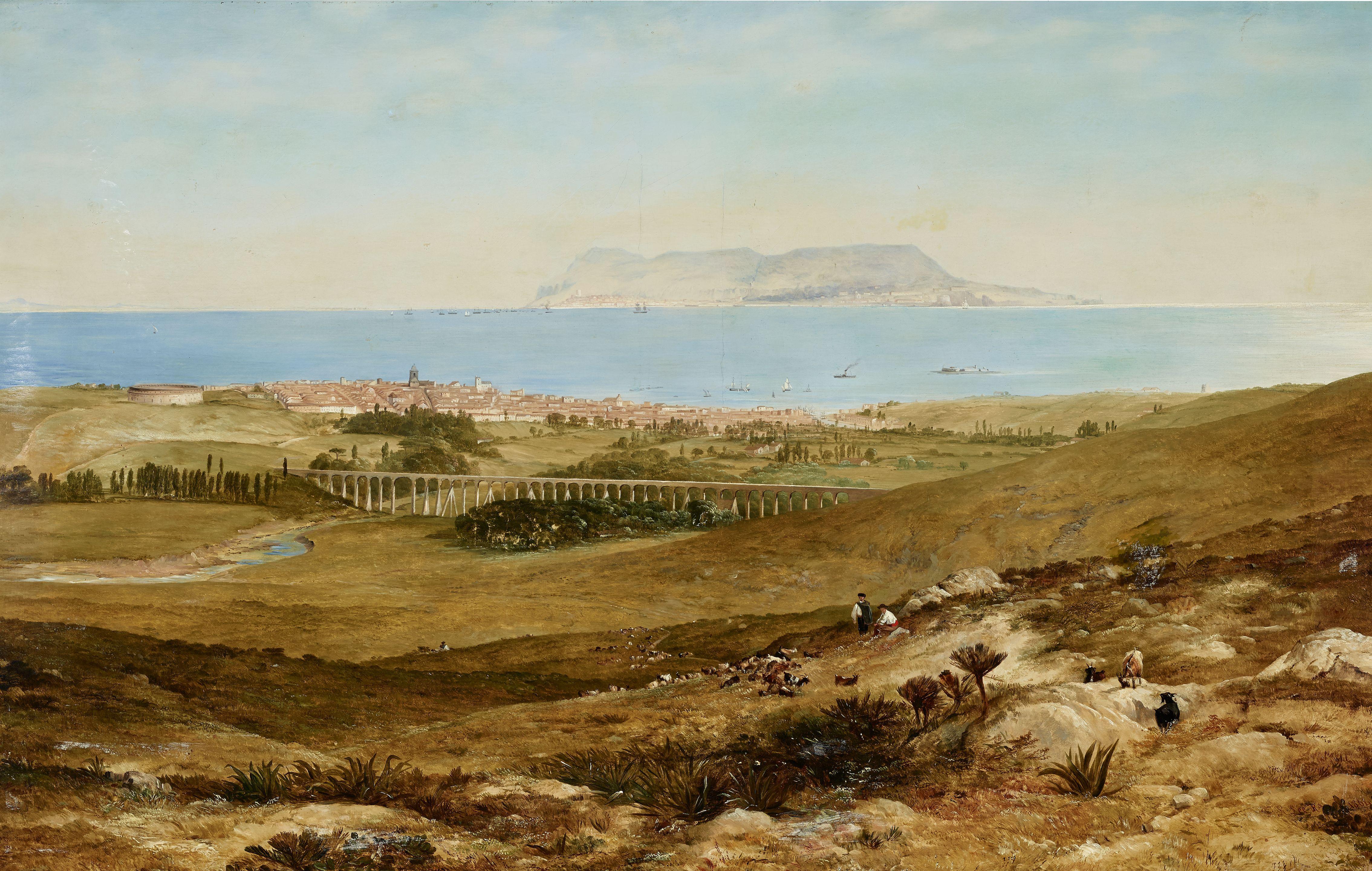 Frederick Richard Lee, Ra - A view of Gibraltar from across the bay