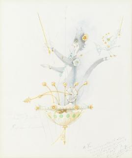 Frederick Rowland Emett - An original watercolour of a cat