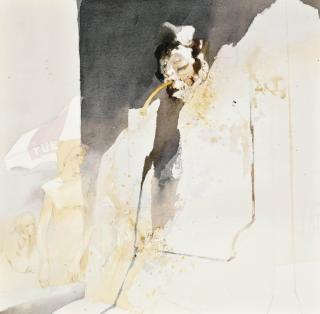 Frederick Sands, R.I. - Fountain & Café, Digne; And The Fountain