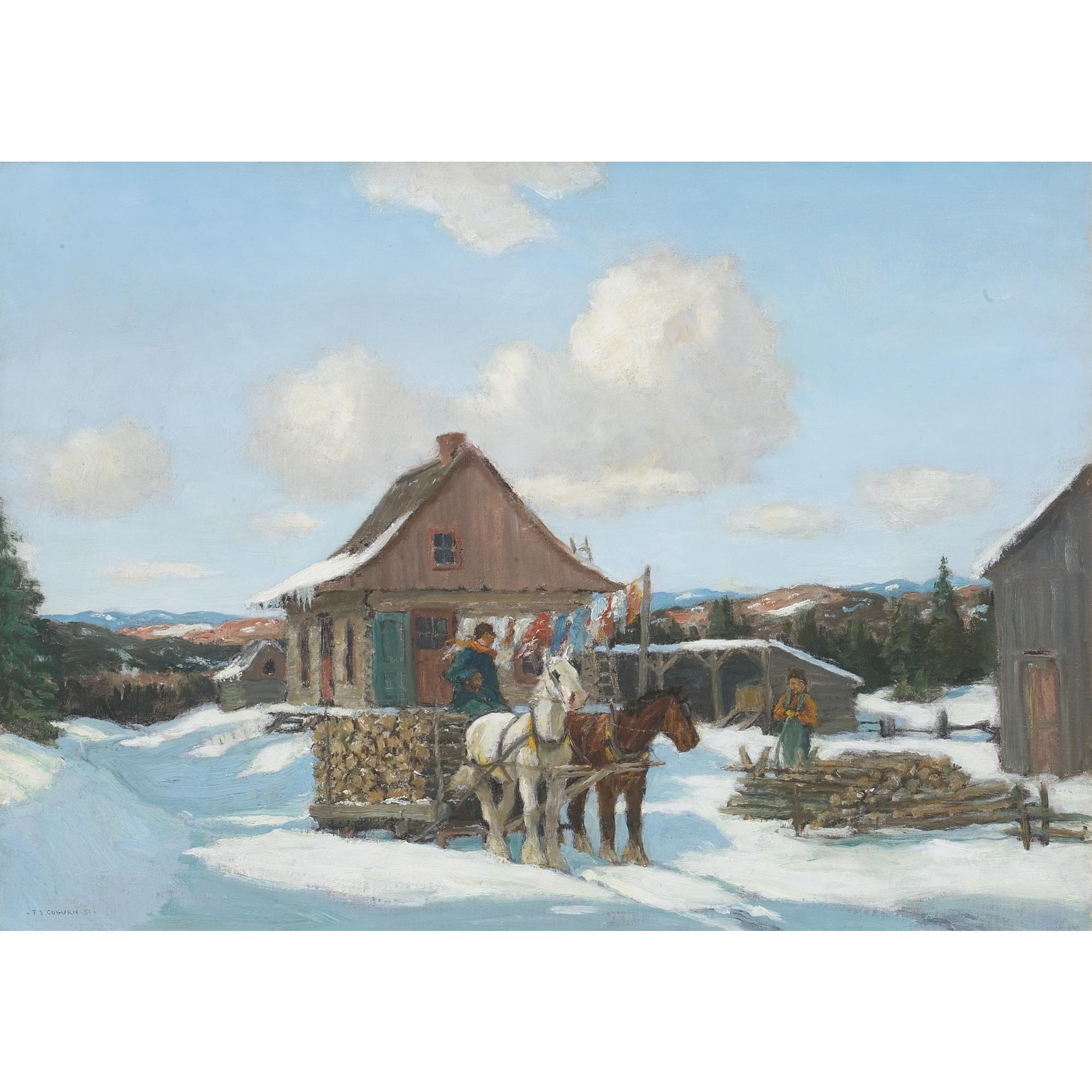 Frederick Simpson Coburn - Bringing Out The Logs