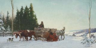 Frederick Simpson Coburn - Chatting On The Logging Trail