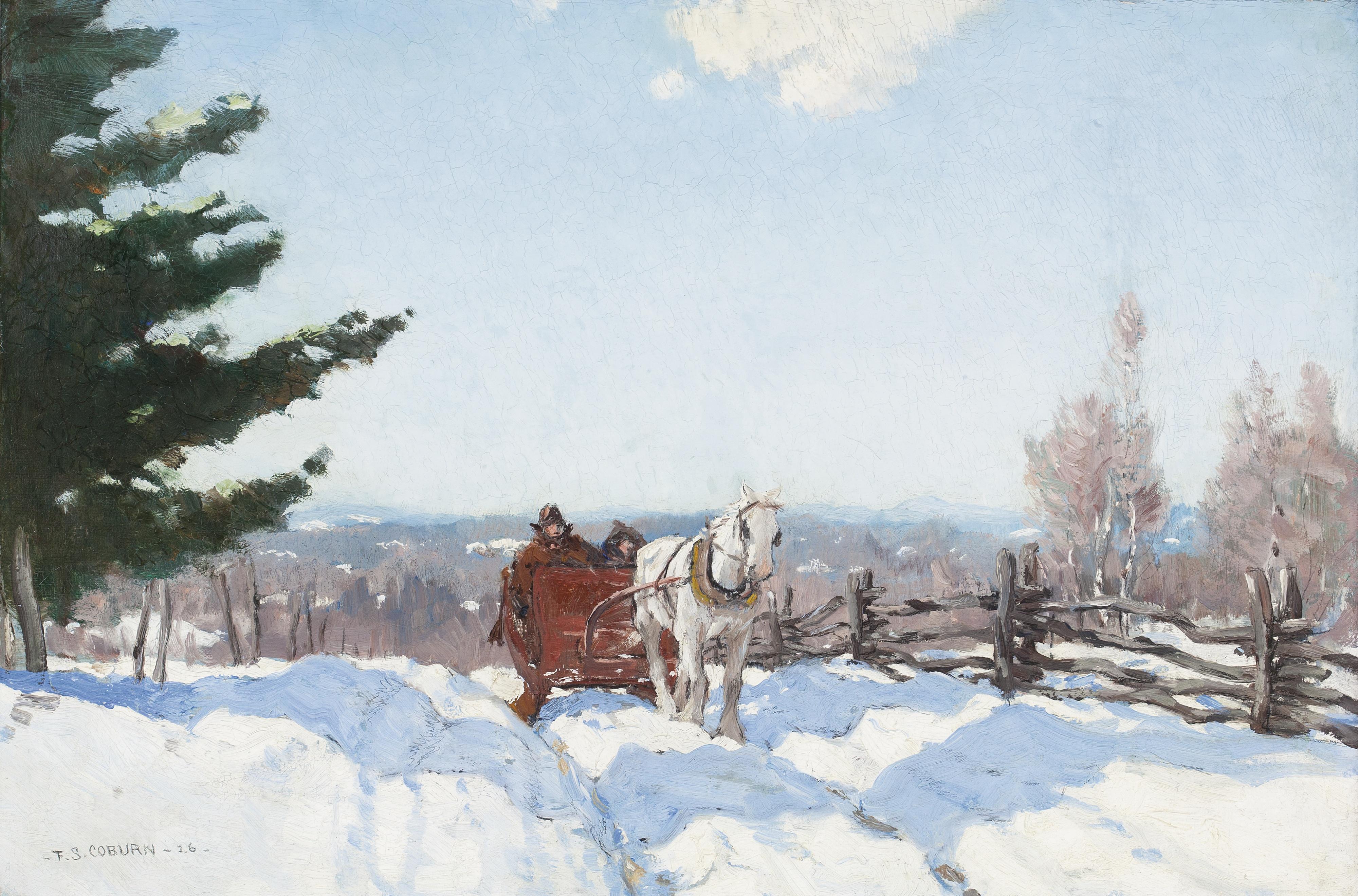 Frederick Simpson Coburn - Going To Town, Winter, Quebec