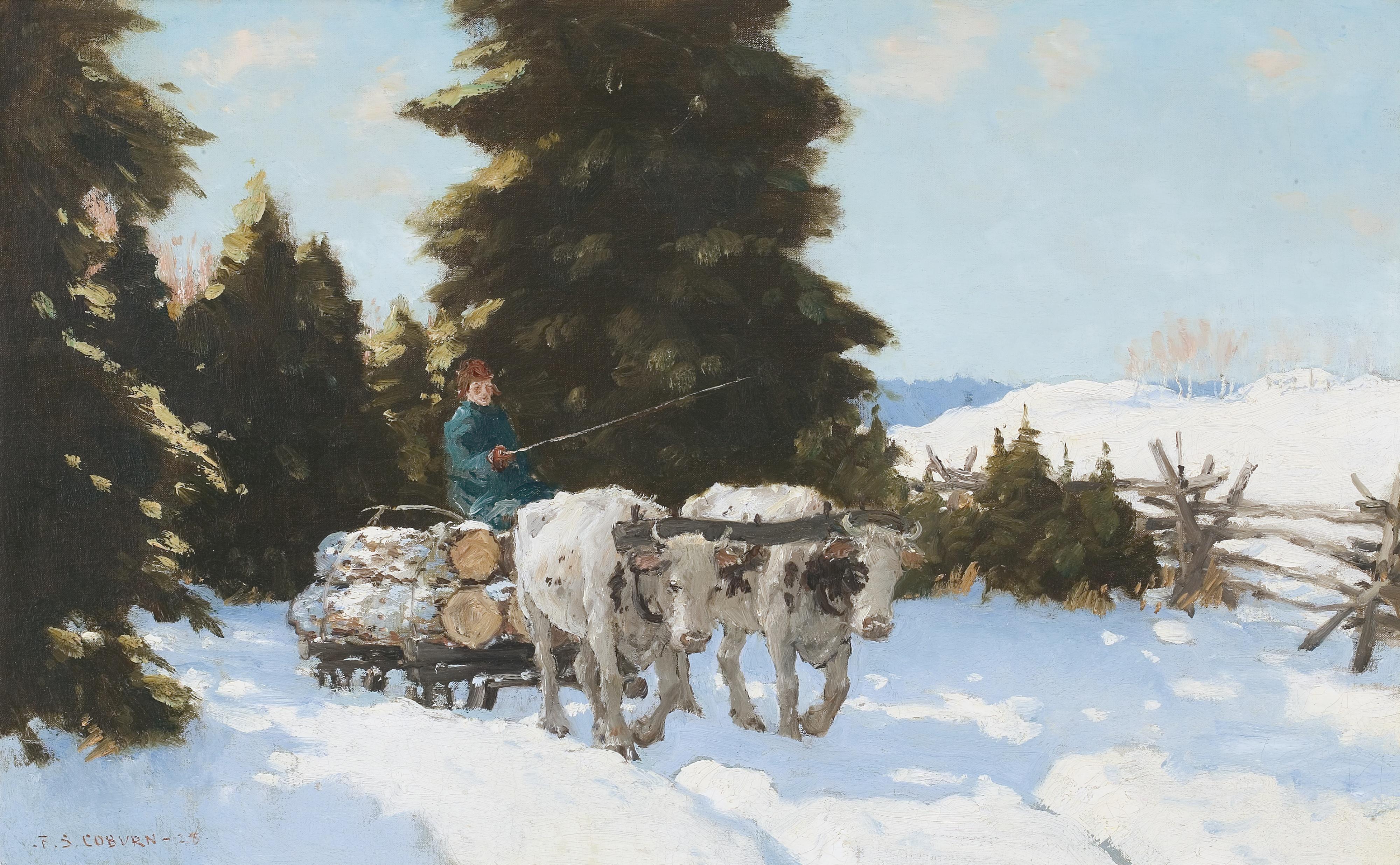 Frederick Simpson Coburn - Logging, Eastern Townships