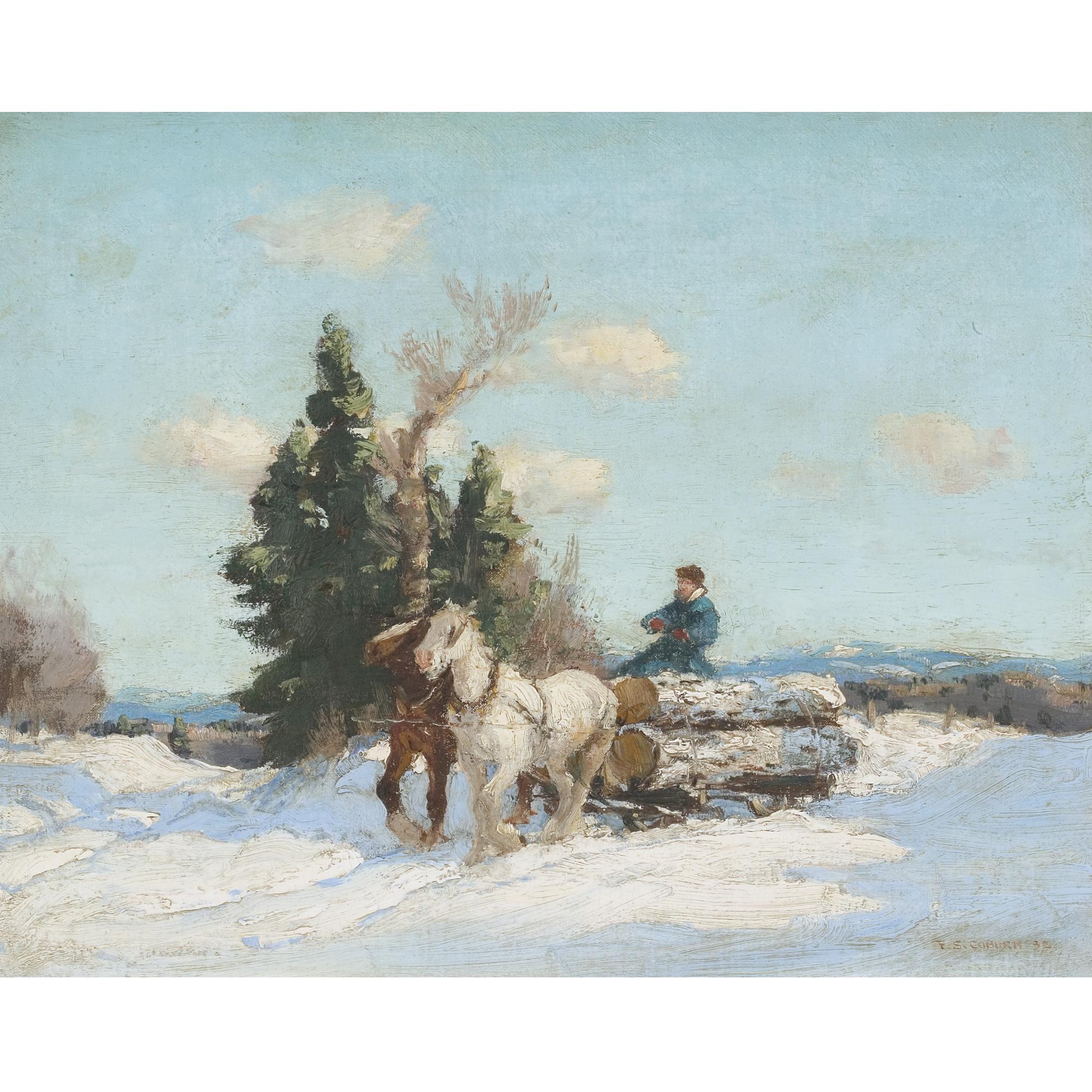 Frederick Simpson Coburn - Logging Sleigh In Winter
