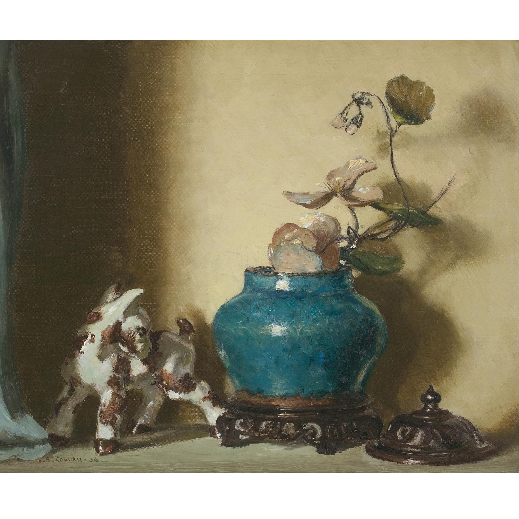 Frederick Simpson Coburn - Still Life With Blue Vase And Ceramic Horse