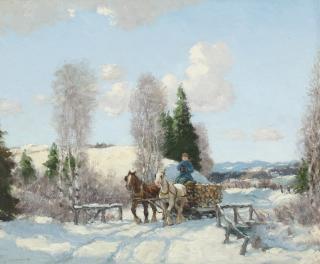 Frederick Simpson Coburn - The Logging Sleigh In Winter