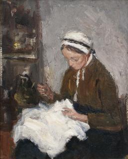 Frederick Simpson Coburn - Woman Sewing