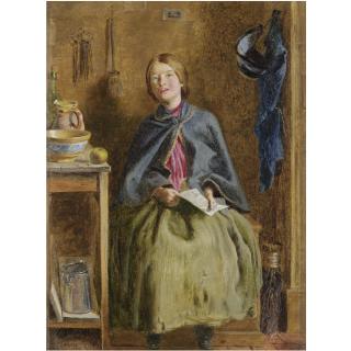 Frederick Smallfield, A.R.W.S. - A Maid Learning To Read