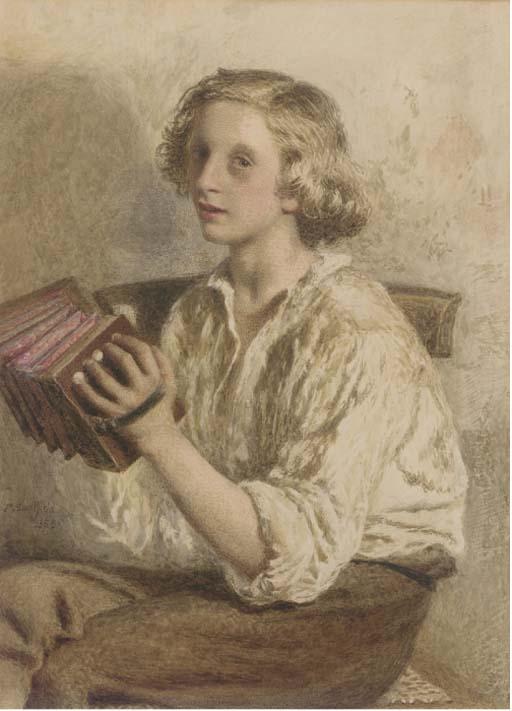 Frederick Smallfield, A.R.W.S. - The Accordian Player