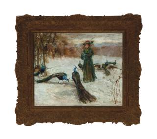 Frederick Stuart Church - Peacocks in the Snow