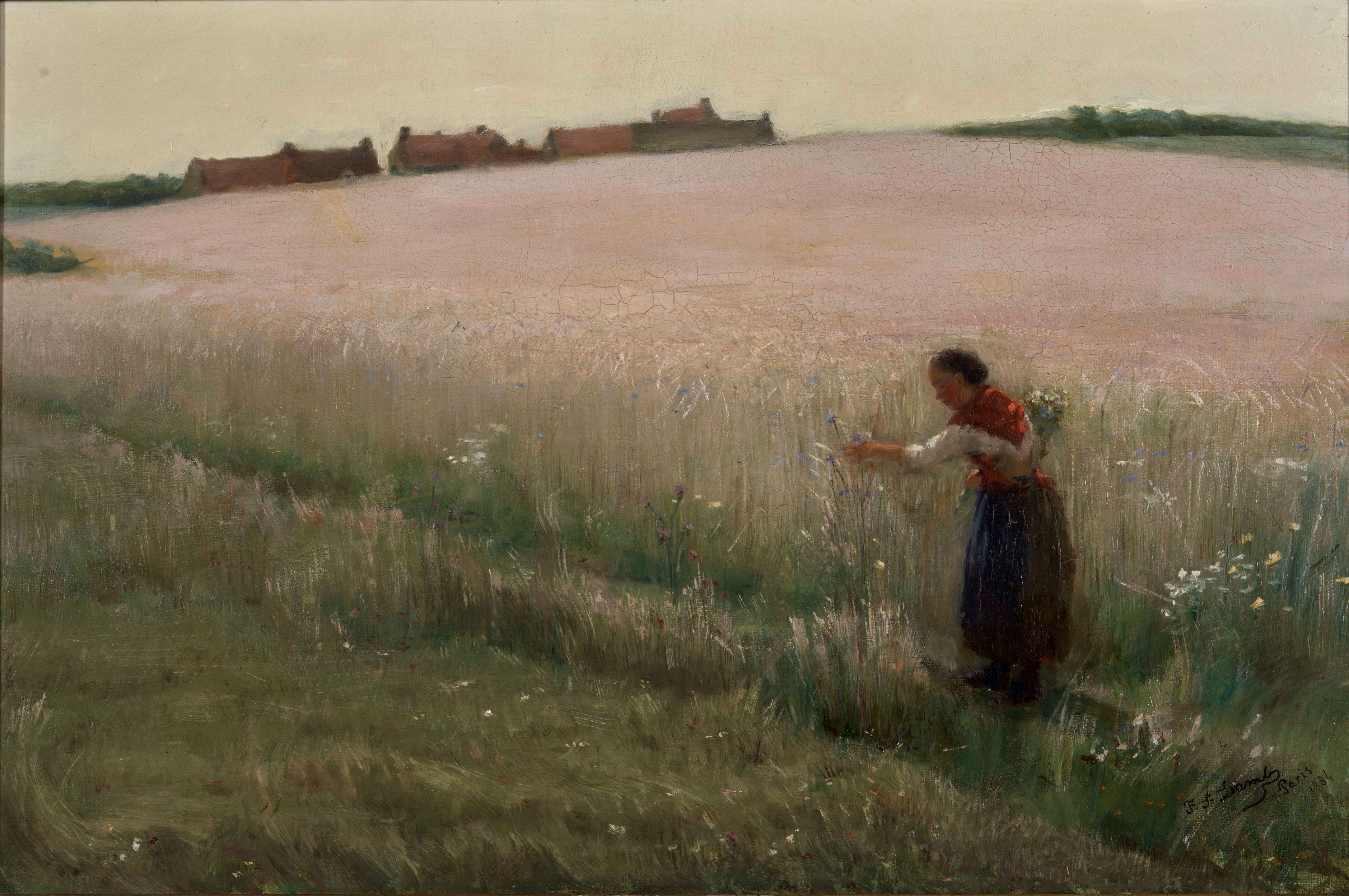 Frederick Stymetz Lamb - Flowers Among the Grain, Equihen, France