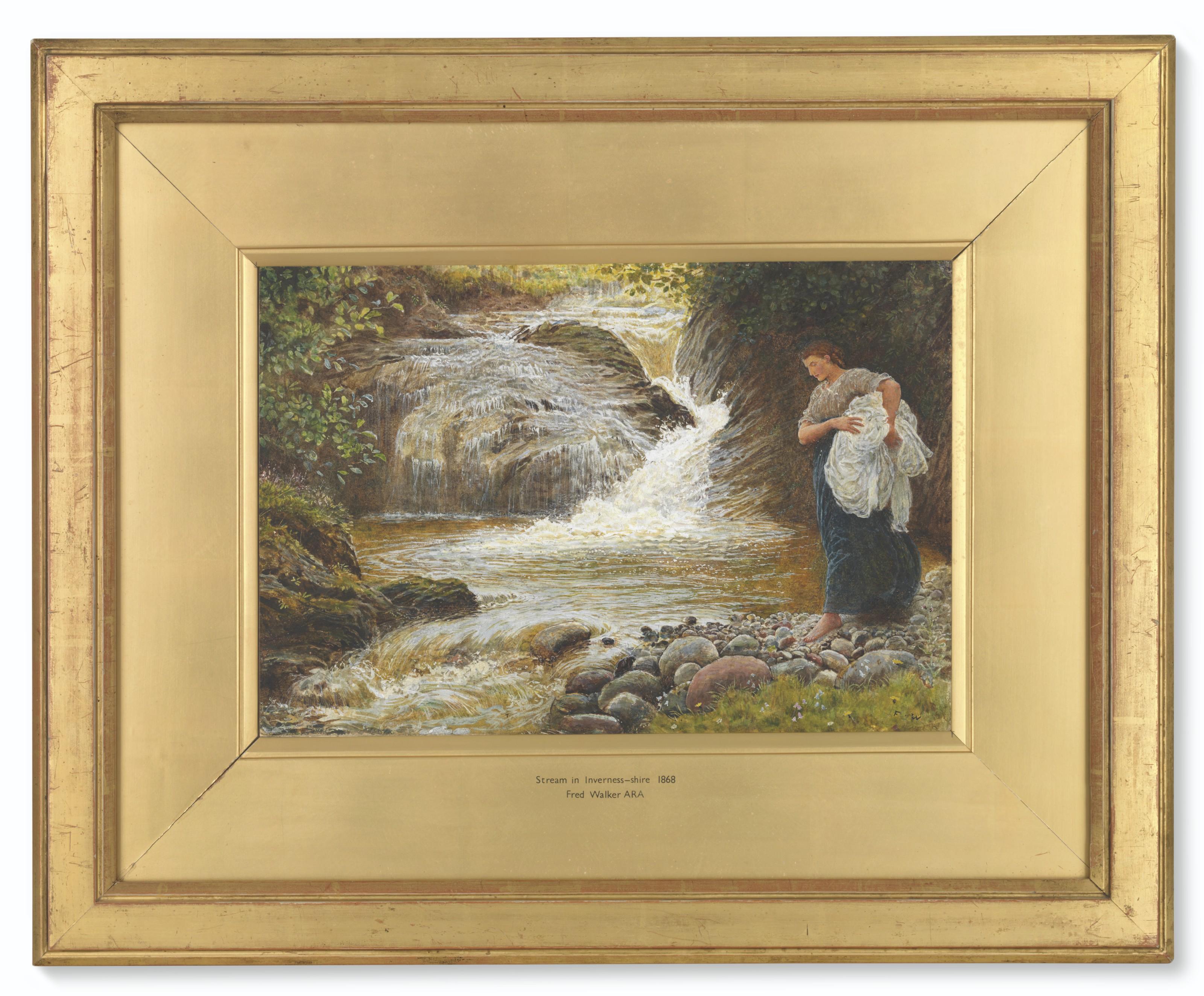 Frederick Walker, A.R.A., R.W.S. - A Stream In Inverness-Shire