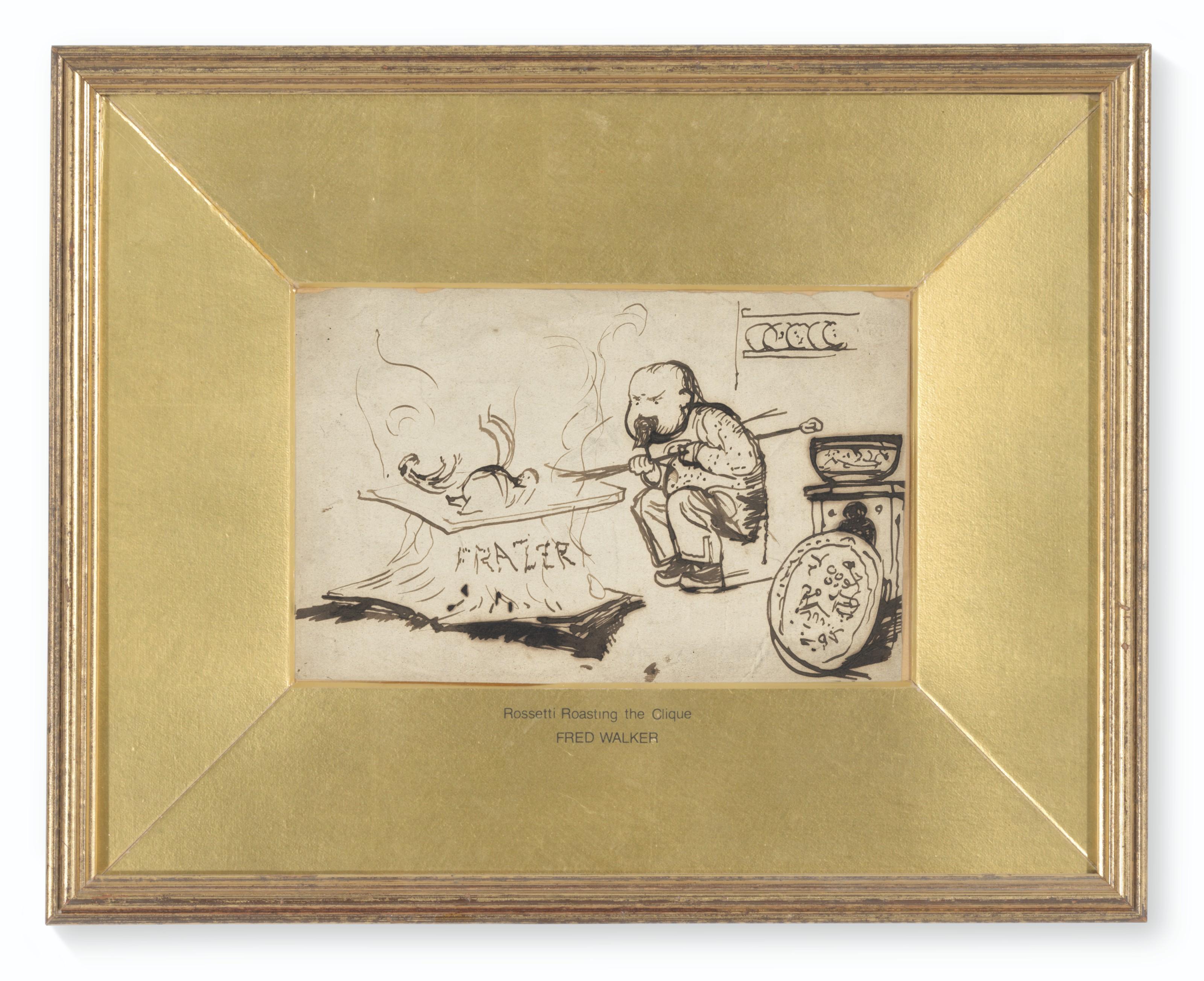 Frederick Walker, A.R.A., R.W.S. - Rossetti Roasting The Clique