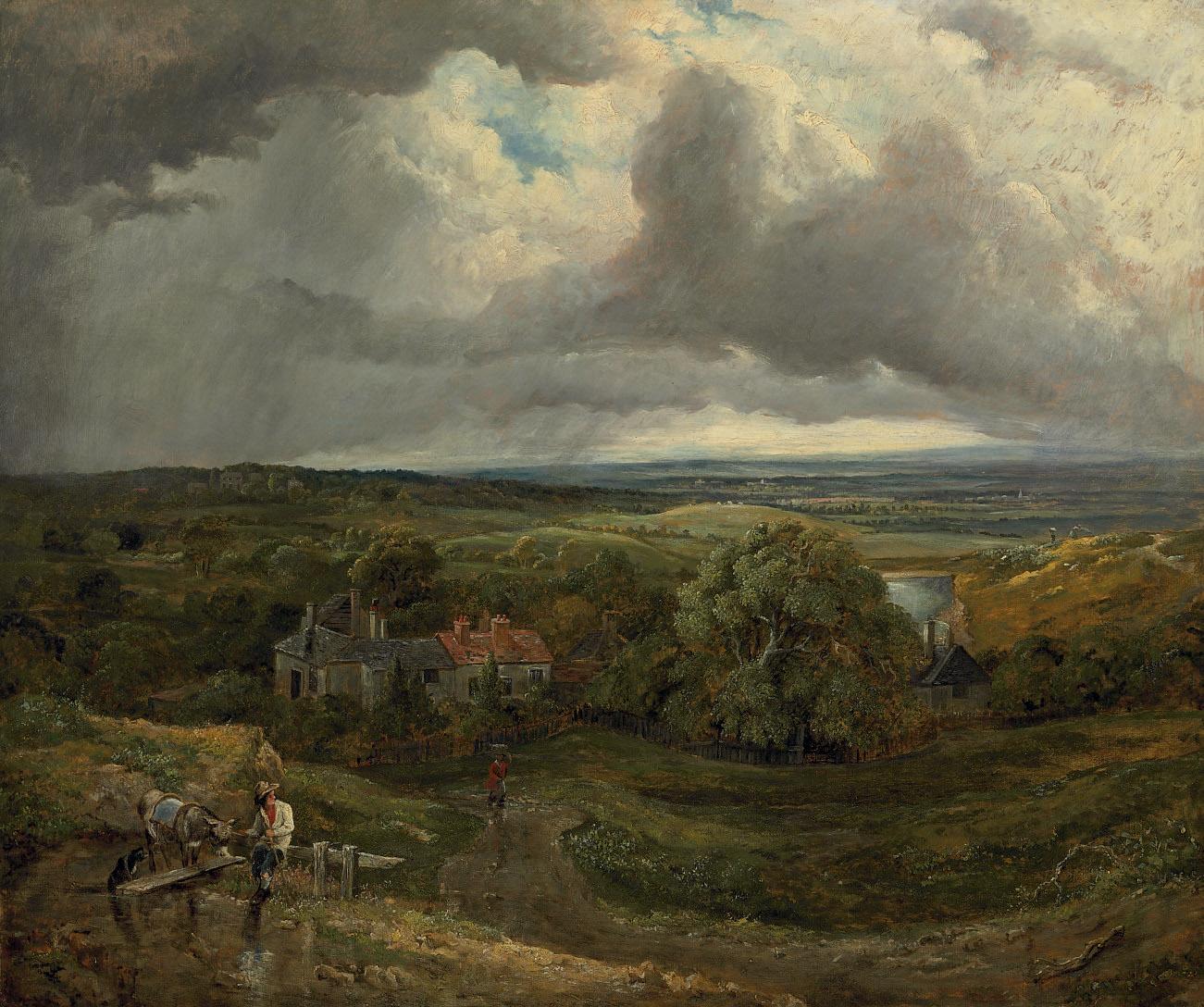 Frederick Waters Watts - Figures in an extensive landscape