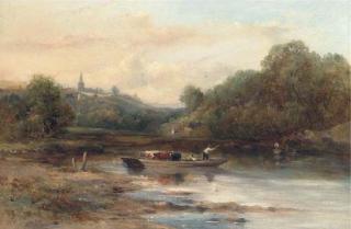 Frederick Waters Watts - The Cattle Crossing, Near Norwich