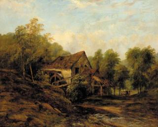 Frederick Waters Watts - The old water mill