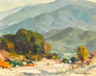 Frederick William Becker - Big Tujunga Canyon, Topanga Canyon Calif., Little Tujunga Canyon, Mt. Gleason, Balboa Boat Landing, and Creek landscape (a group of five)