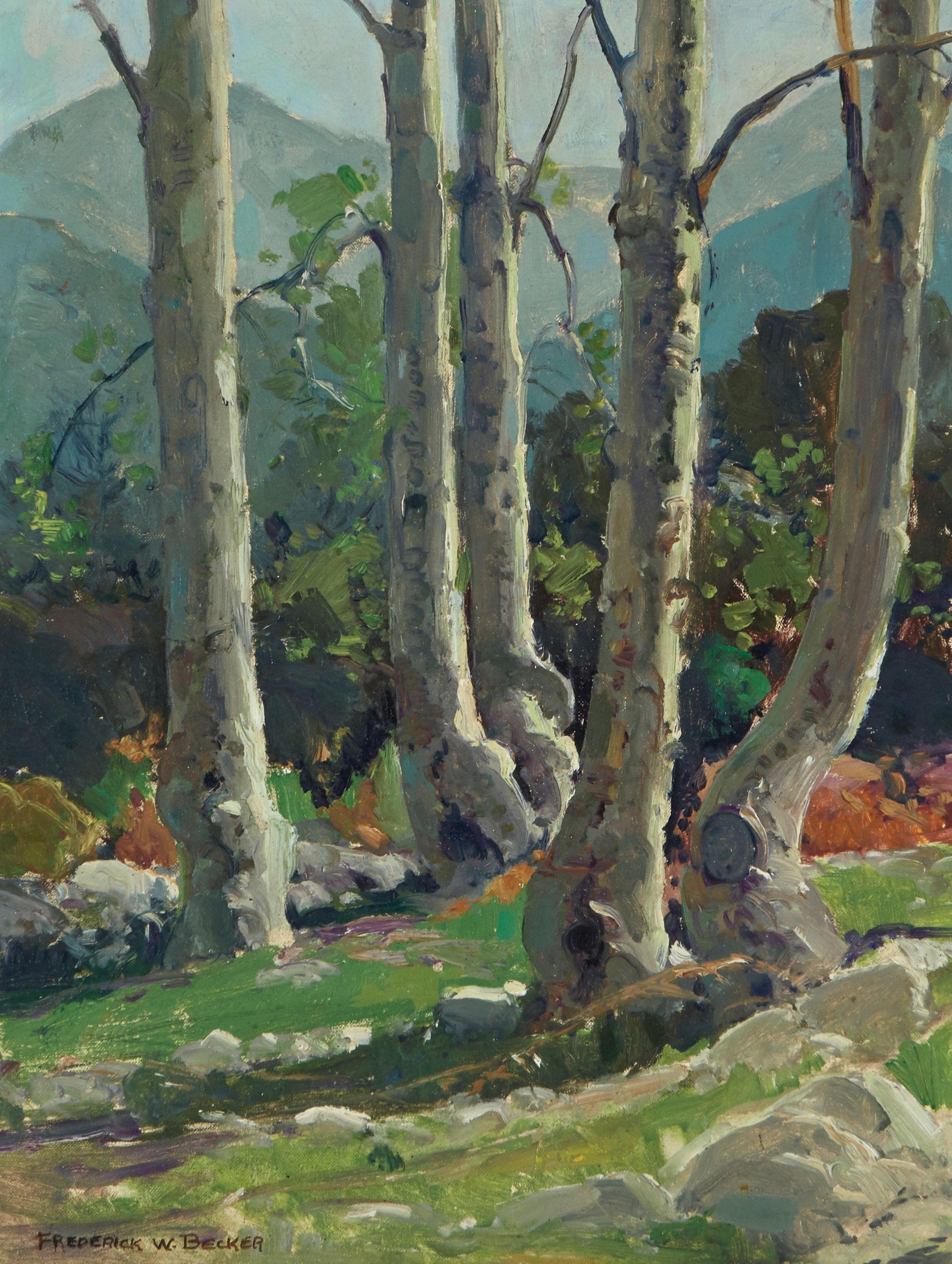 Frederick William Becker - Sycamores at Big Tujunga Canyon, California