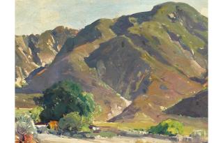 Frederick William Becker - Topanga Canyon, Little Tujunga Canyon, Balboa Boat Landing, and Creek Landscape (a group of four) various sizes, the largest 12 x 16 in. various framed sizes, the largest 17 1/2 x 21 1/4 in.