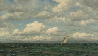 Frederick William Meyer - Yachts on the open sea; and Crossing the horizon