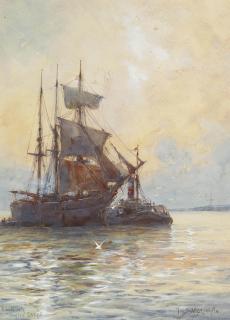 Frederick William Scarborough - Evening, Boston Deeps