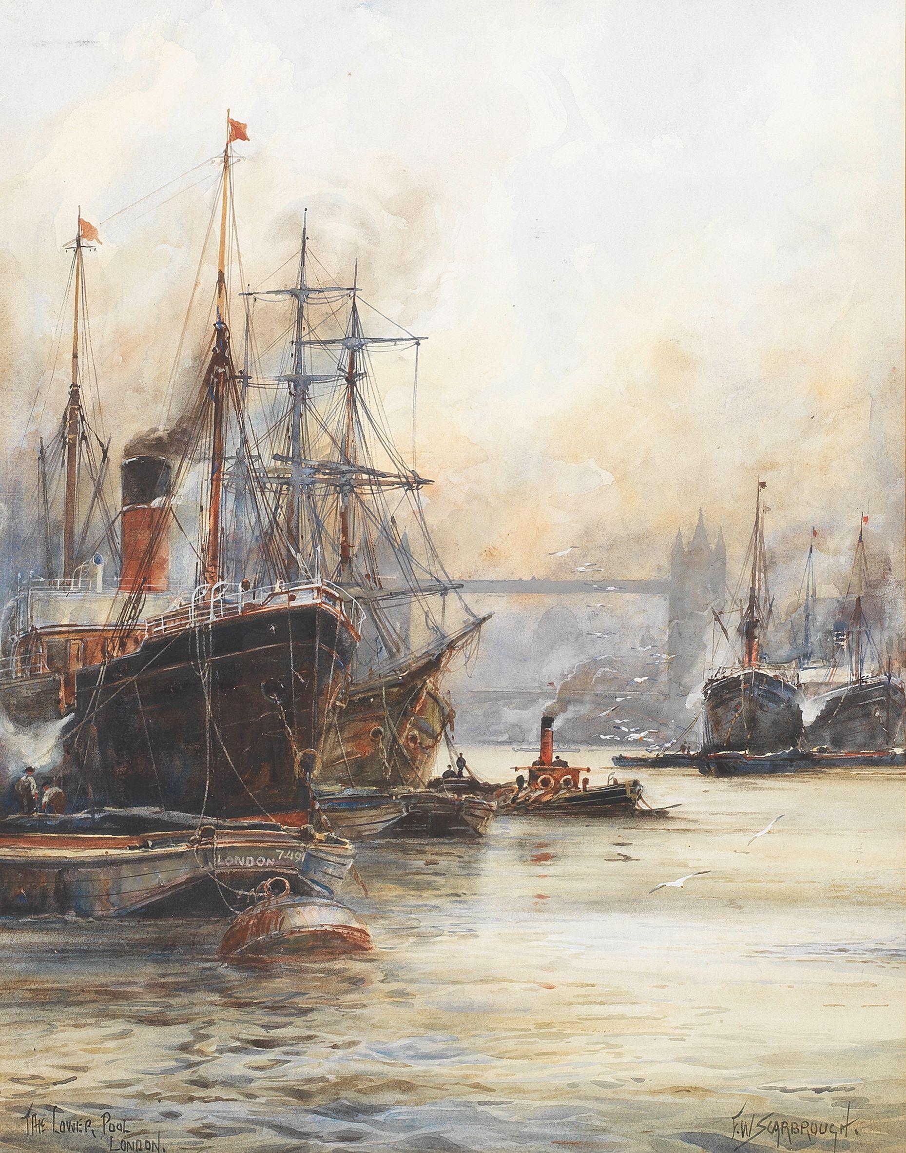 Frederick William Scarbrough - \'The Lower Pool, London\'