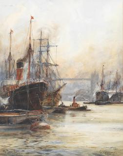 Frederick William Scarbrough - \'The Lower Pool, London\'