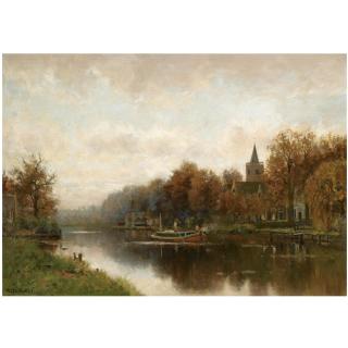 Fredericus Jacobus Van Rossum Du Chattel - Dutch The River Vecht Near Loenen