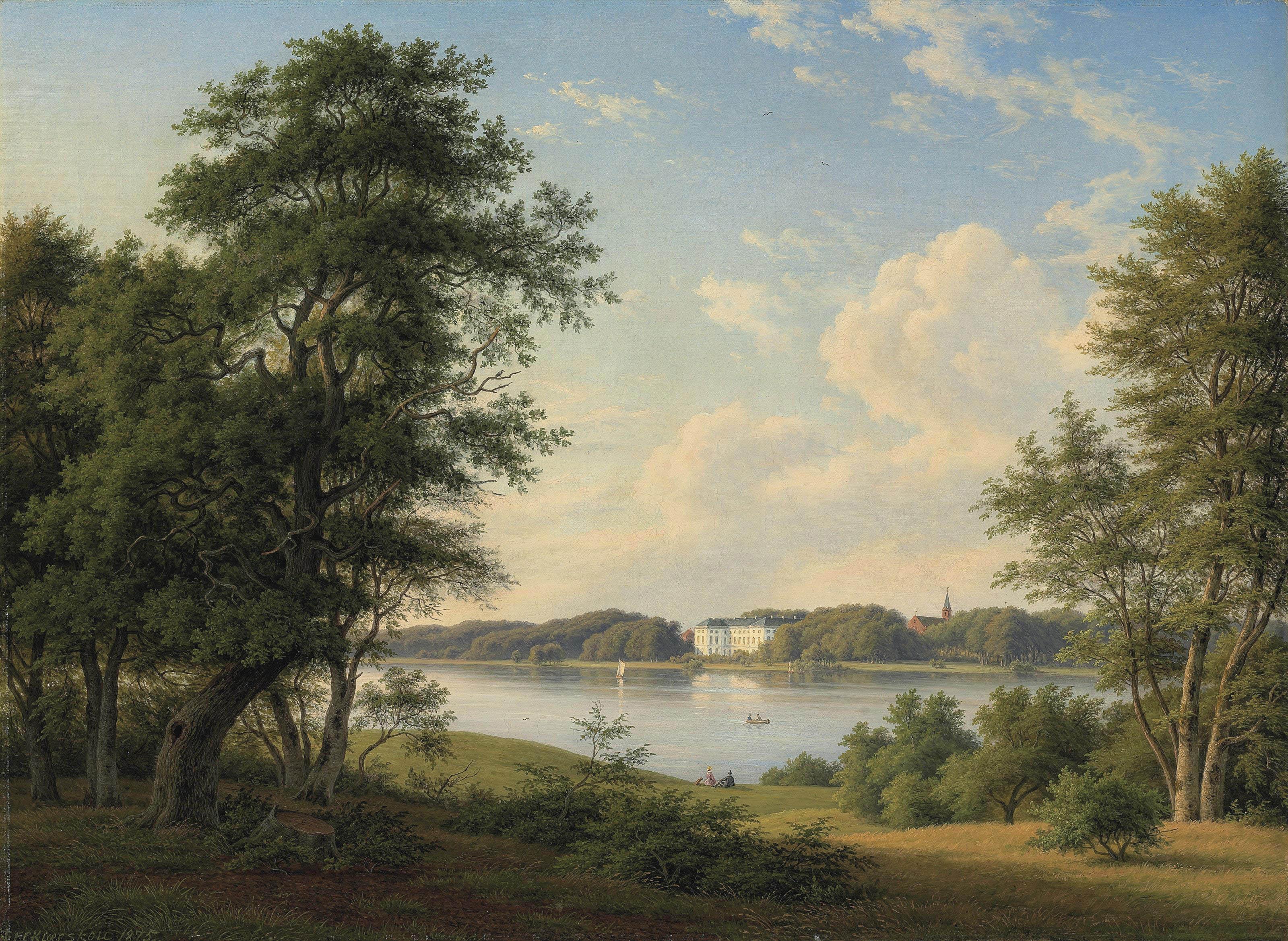 Frederik Christian Kiaerskou - A view towards Sorø Academy