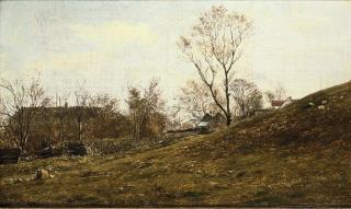 Frederik Christian Kiaerskou - Cottages on the hillside