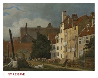 Frederik Hansen Sødring - View of Marmorpladsen, Copenhagen (Partie af Marmorpladsen i Kjöbenhavn)