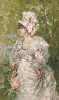 Frederik Hendrick Kaemmerer - A springtime promenade