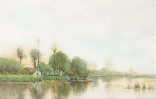 Frederik Jacobus van Rossum du Chattel - Setting out on a quiet morning