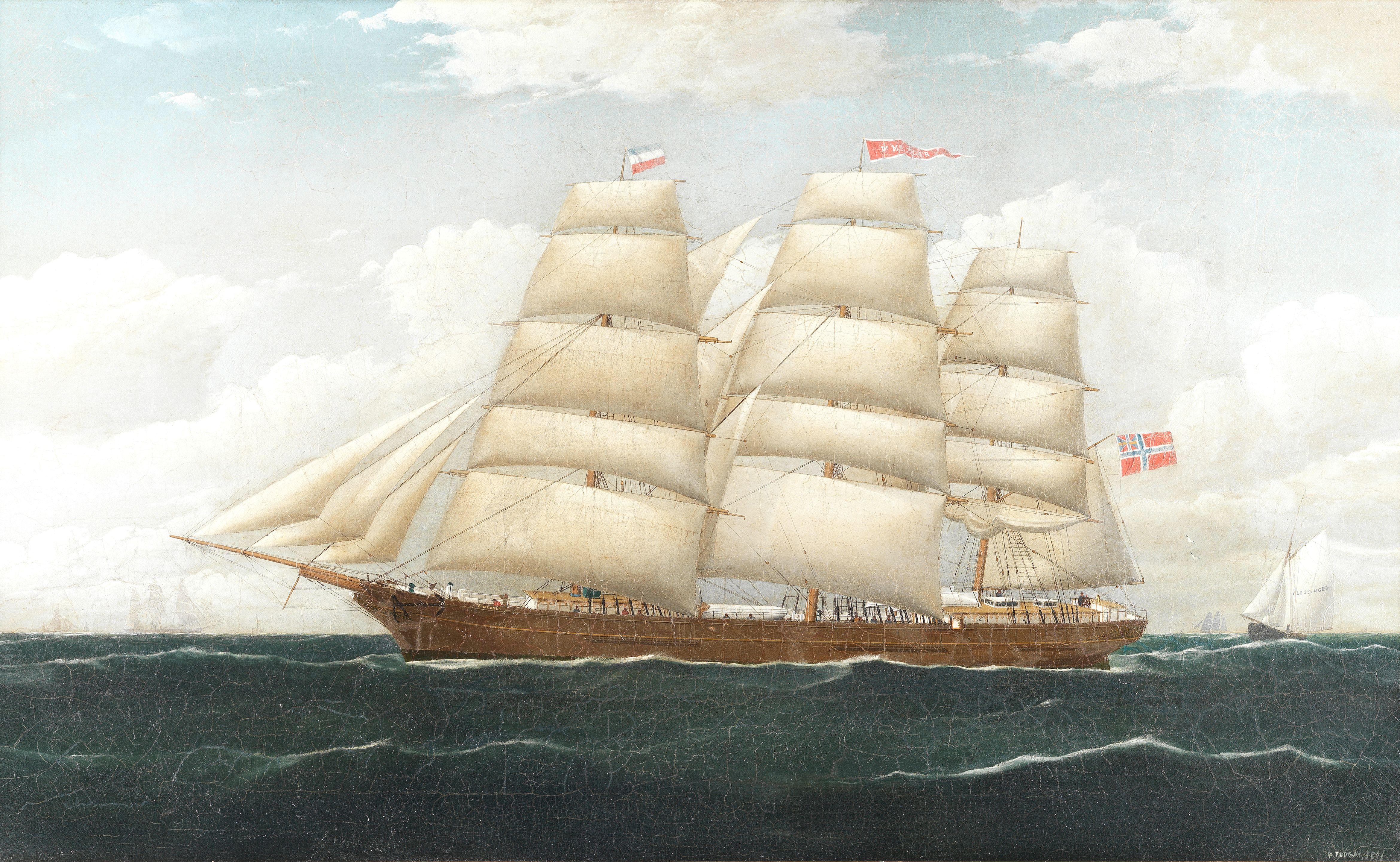 Frederik Tudgay - The Norwegian ship De Mezger en route to the Netherlands
