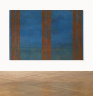 Fredrik Vaerslev - Untitled (Canopy Painting: Blue And Orange)