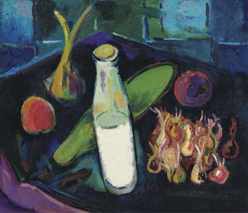 Freek van den Berg - A still life with a milk bottle
