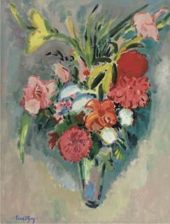 Freek van den Berg - A still life with flowers