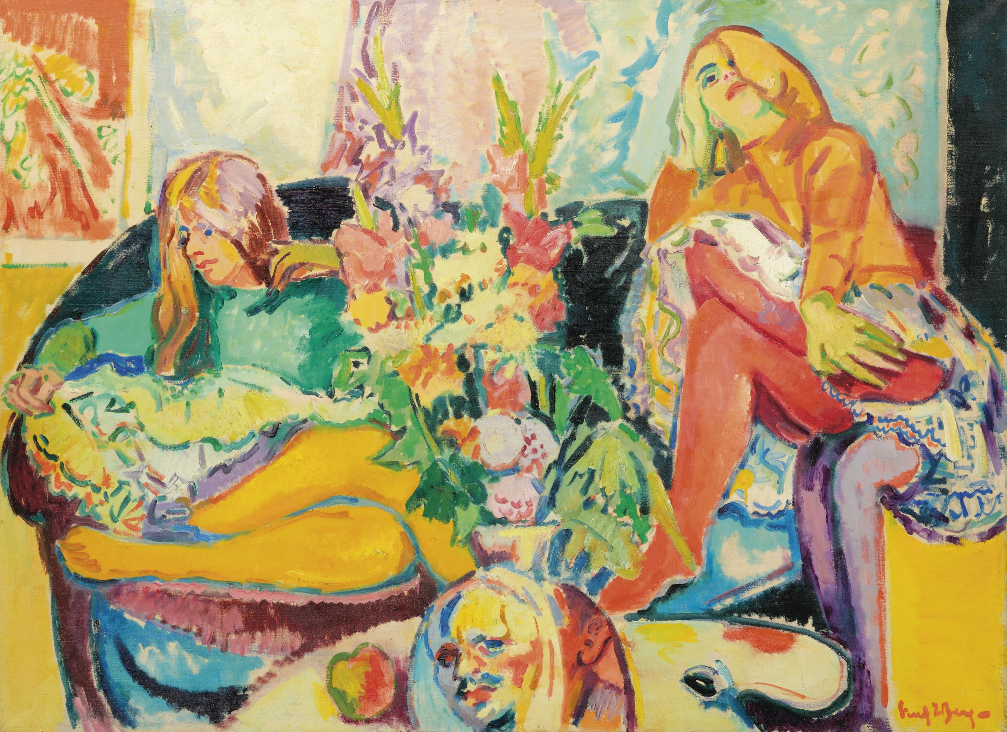 Freek van den Berg - Girls on a sofa