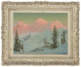 Freidrich Albin Koko-Micoletzky - Sunset In The Mountains